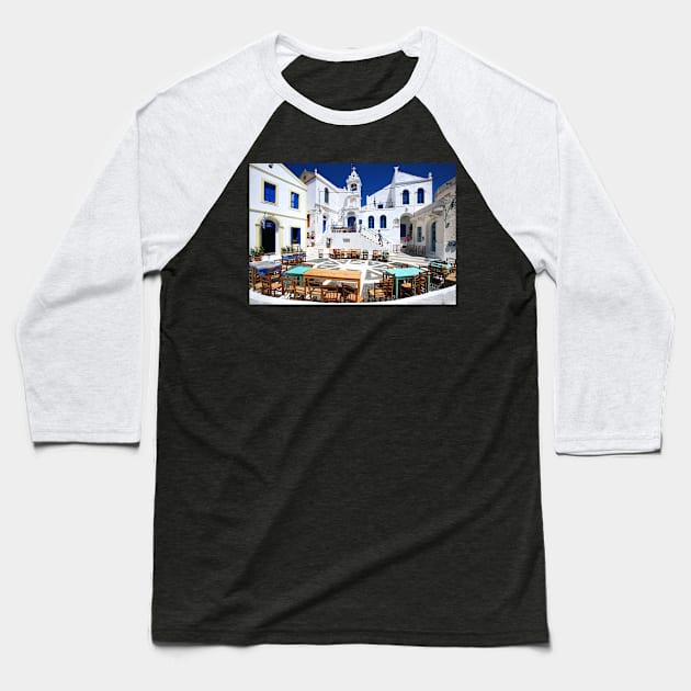 Porta square, Nikeia village, Nisyros island Baseball T-Shirt by Cretense72